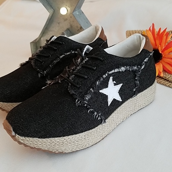 NIB Vtg Sz 6 Havana Espadrille Platform Sneakers - Picture 3 of 8